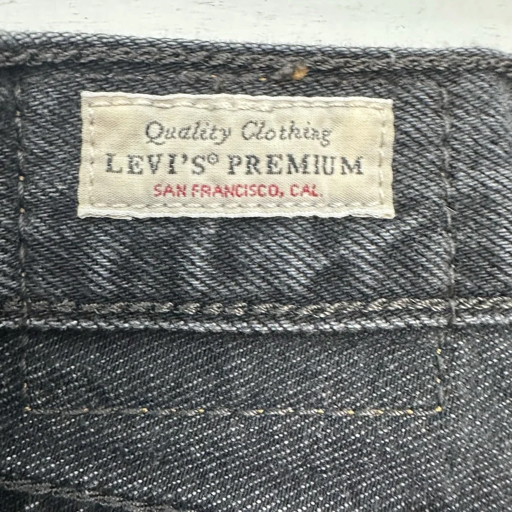 Levi's Premium Baggy Dad Jeans Women 30x30 Black 100% Cotton Big E Wide Leg